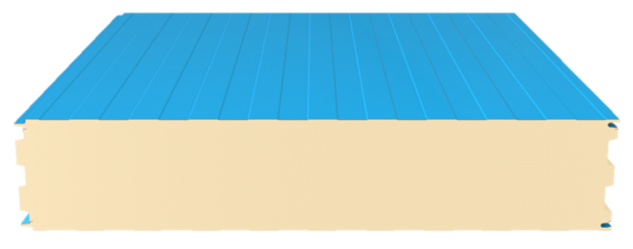 Manufacturer rendering of the insulated cold room panel edge profile